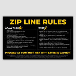 Zip Line Rules