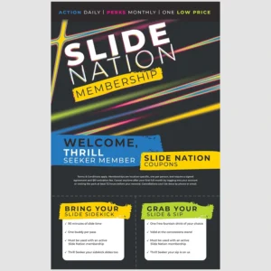 Slide Nation Membership Coupon Sheet - Thrill Level