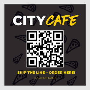 City Cafe QR Code Plaques