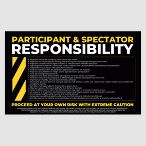 Participant & Spectator Rules Sign