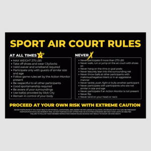 Sport Air Court Rules Sign