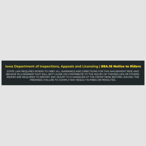 Iowa Rules Sign Add-On